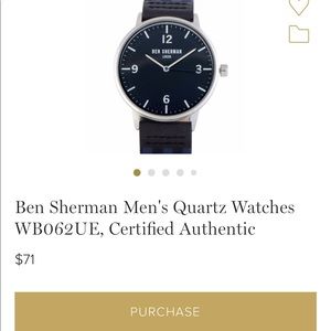Mens watch Ben Sherman never used